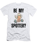 Be My Spotter Funny Valentines Day Muscle Cupid Joke Ryan Snow T-Shirt