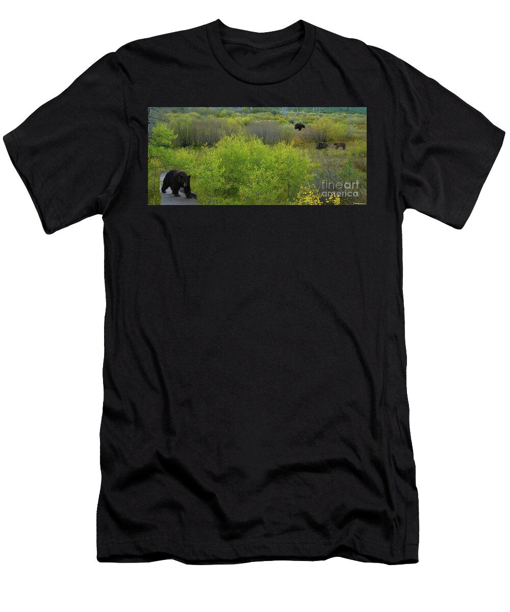 Bears One with a Salmon in El Dorado National Forest California U S a Promedias T-Shirt