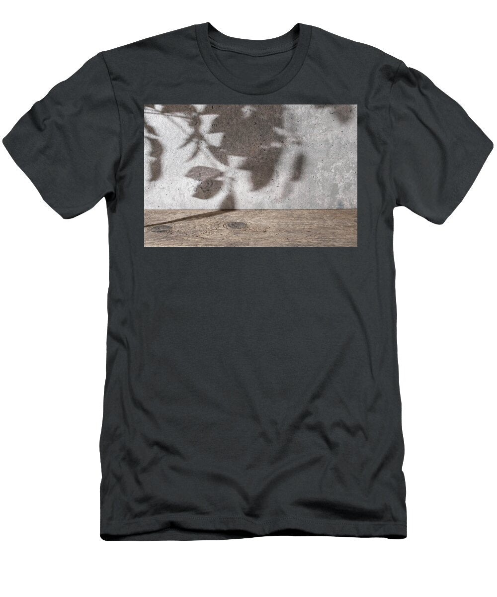 Beautiful Backdrop with Cement Textured Wall Weathered Wood Des Dorin Puha T-Shirt