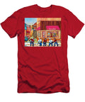 Beautys Restaurant Montreal Street Scene Painting Hockey Game Hockeyart Carole Spandau T-Shirt
