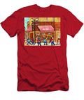 Beautys Restaurant Paintings of Plateau Montreal Winter Scenes Hockey Art Carole Spandau Carole Spandau T-Shirt