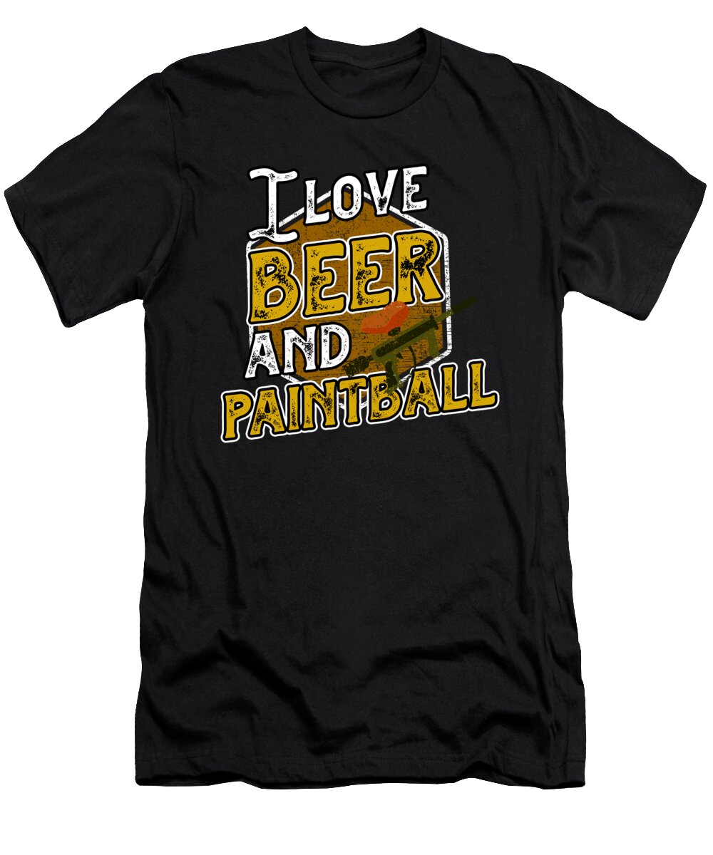 Beer and Paintball Beer Drinker Paintball Player Gift Thomas Larch T-Shirt