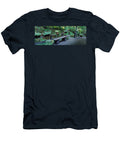 Bench on the Deck Porch of a House Panoramic Images T-Shirt
