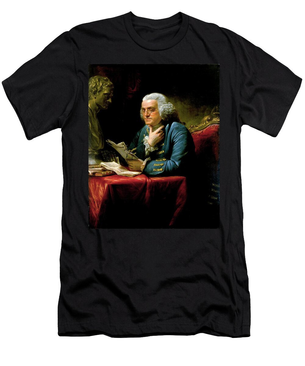 Benjamin Franklin By David Martin From 1767 David Martin T-Shirt