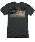 Beyond the Veil Hyena Family Amidst Fractal Wonders Gregg Ott T-Shirt