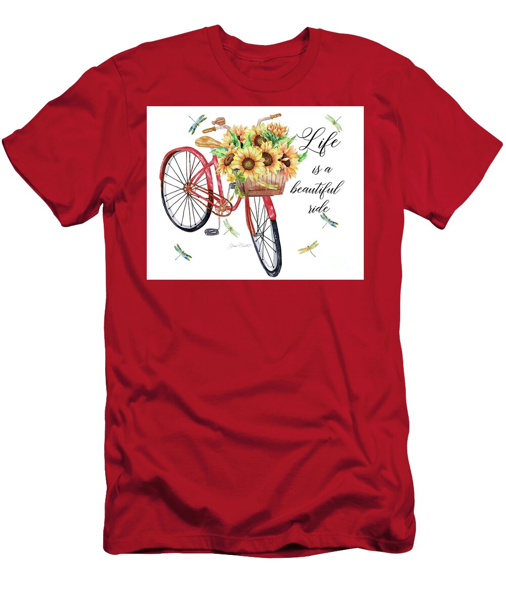 Bicycle Inspirations a on White Jean Plout T-Shirt