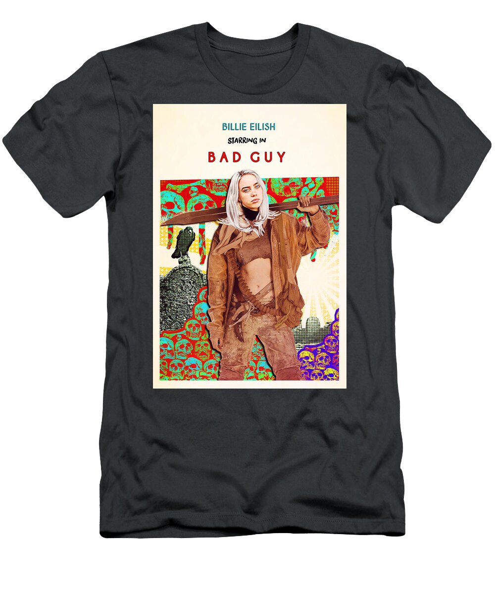 Billie Eilish Bad Guy Packa Gaining T-Shirt