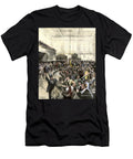 Black Friday At the New York Stock Exchange on September 24 1869 Quarme Caused By the Financial Crisis Colouring Engraving of the 19th Century American School T-Shirt