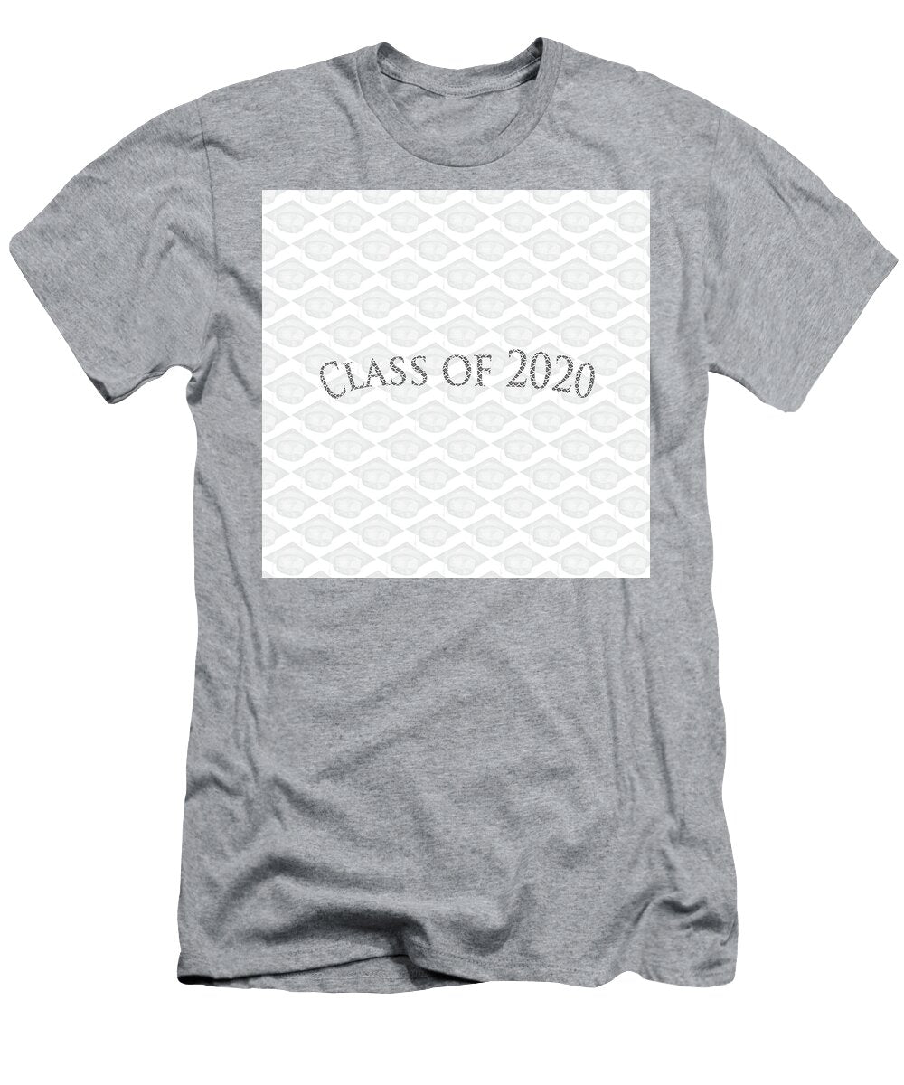 Black Graduation Cap Class of 2020 on White Iris Richardson T-Shirt