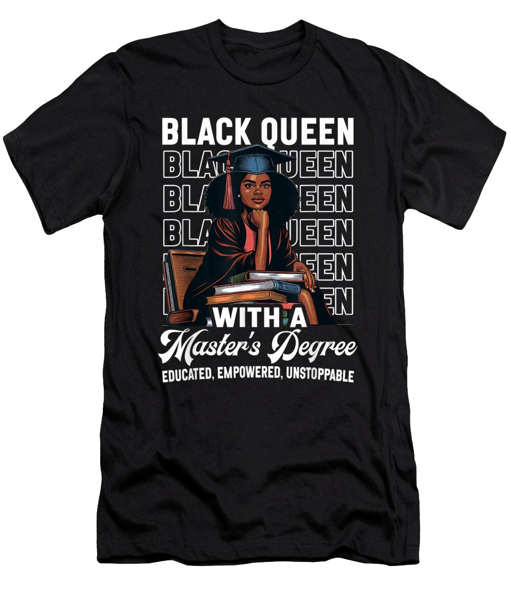 Black Queen Masters Degree Graduation Christmas Ornament Decor Holiday Gift Huy Huynh Trong T-Shirt