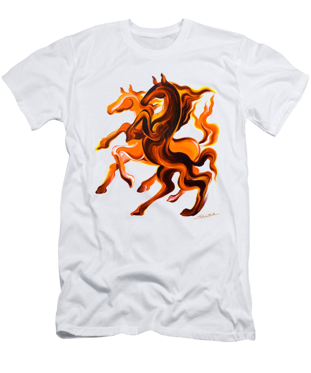 Blazing Spirit Orange Gem S Visionary T-Shirt