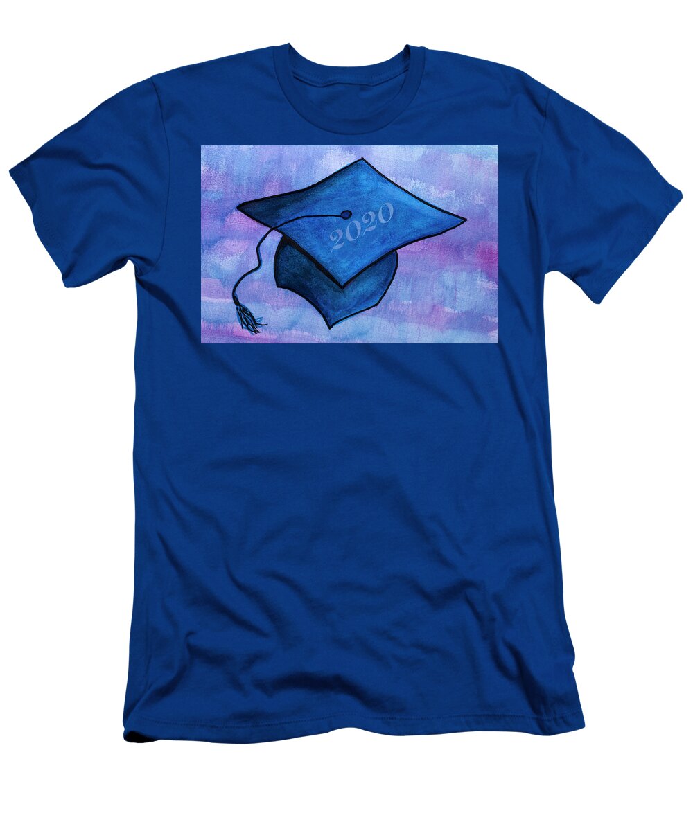 Blue Black Graduation Hat Class of 2020 Iris Richardson T-Shirt
