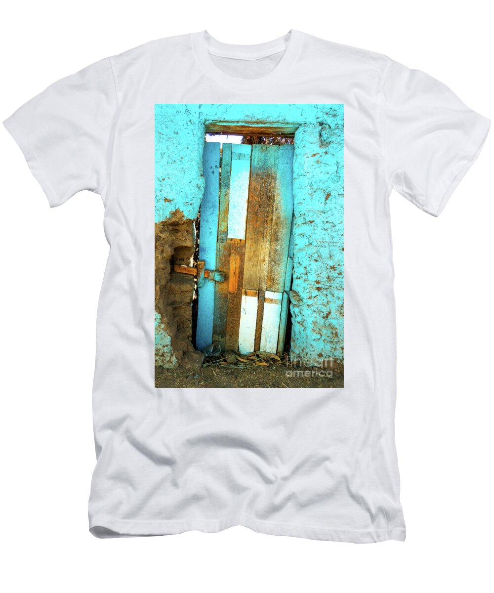 Blue Door in Aswan Egypt Delphimages Photo Creations T-Shirt