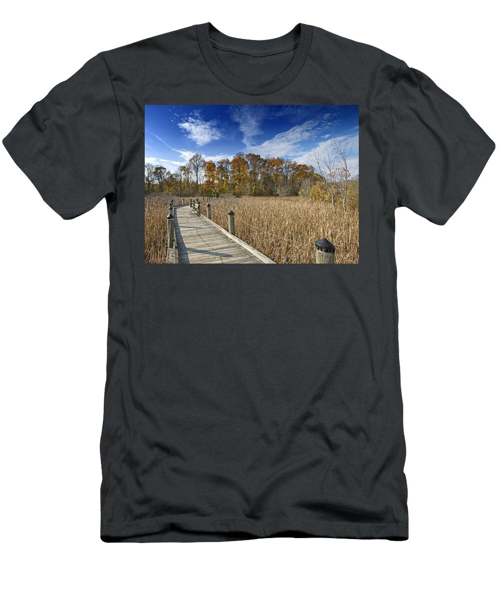 Boardwalk At Piscataway Park Maryland Brendan Reals T-Shirt
