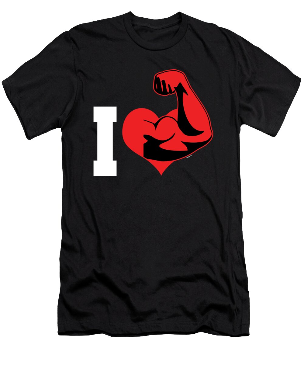 Bodybuilder Gym Trainers Training Barbells Weightlifter I Heart Weightlifting Gift Thomas Larch T-Shirt