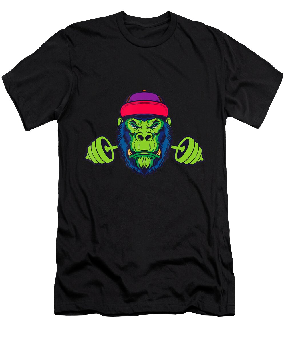 Bodybuilding Gorilla with Barbell Workout Huong Le T-Shirt