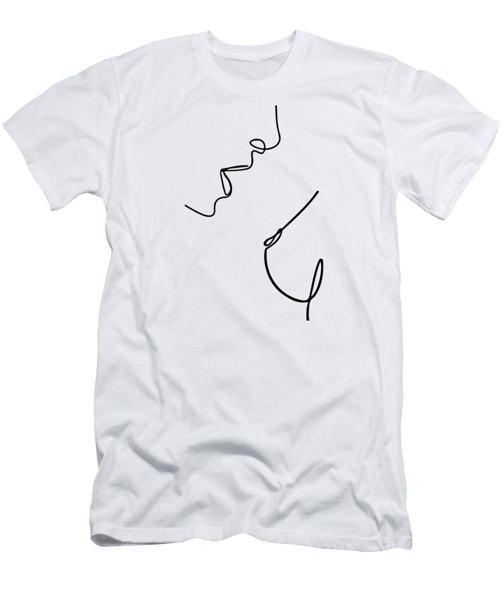 Boobs Lovers Intimate Couple in Sexual Intercourse Romantic Young Man and Woman in Love Mounir Khalfouf T-Shirt