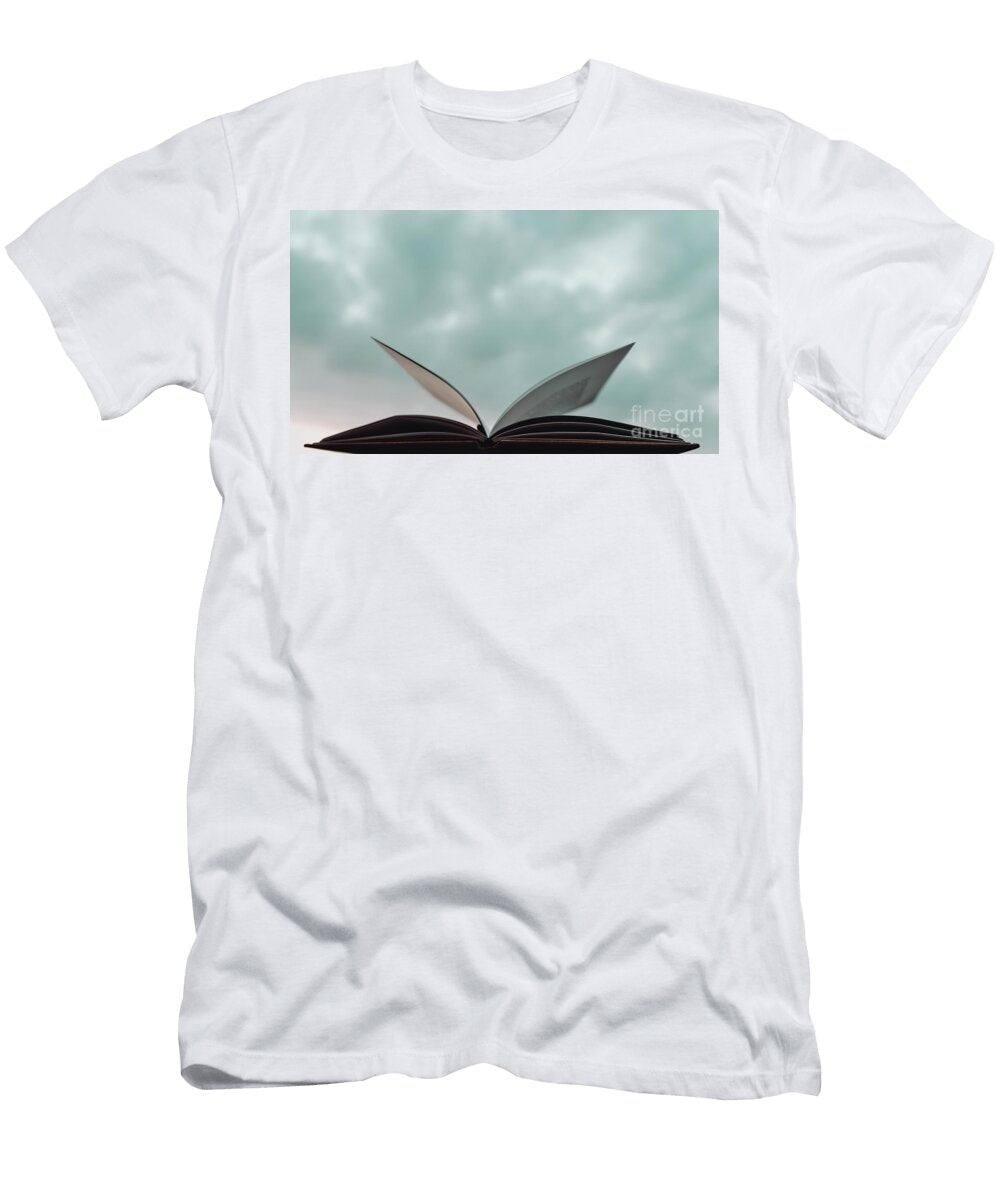 Book Over Sky Background Anna Om T-Shirt