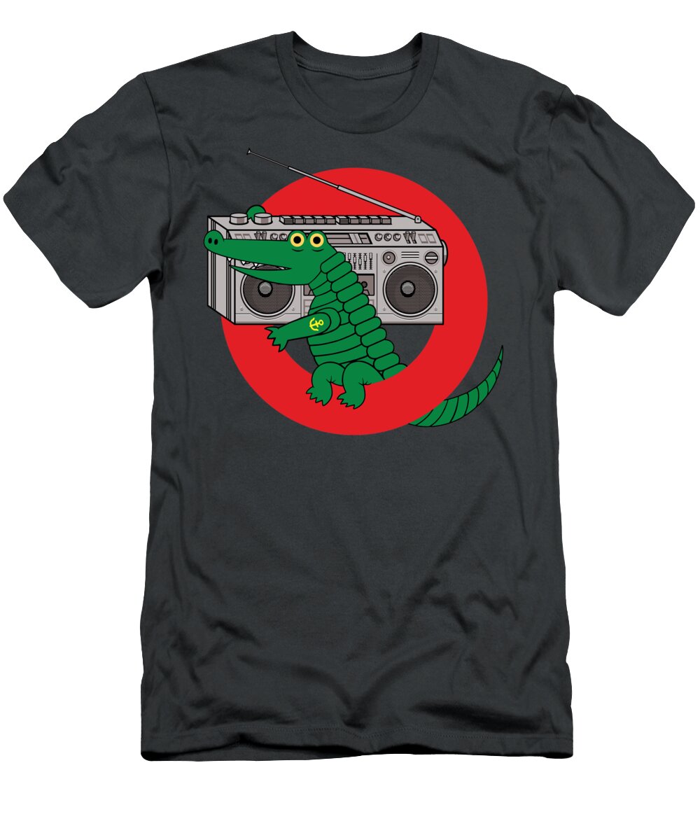 Boombox Gator Croc Ghetto Blaster Samantha Morgan T-Shirt