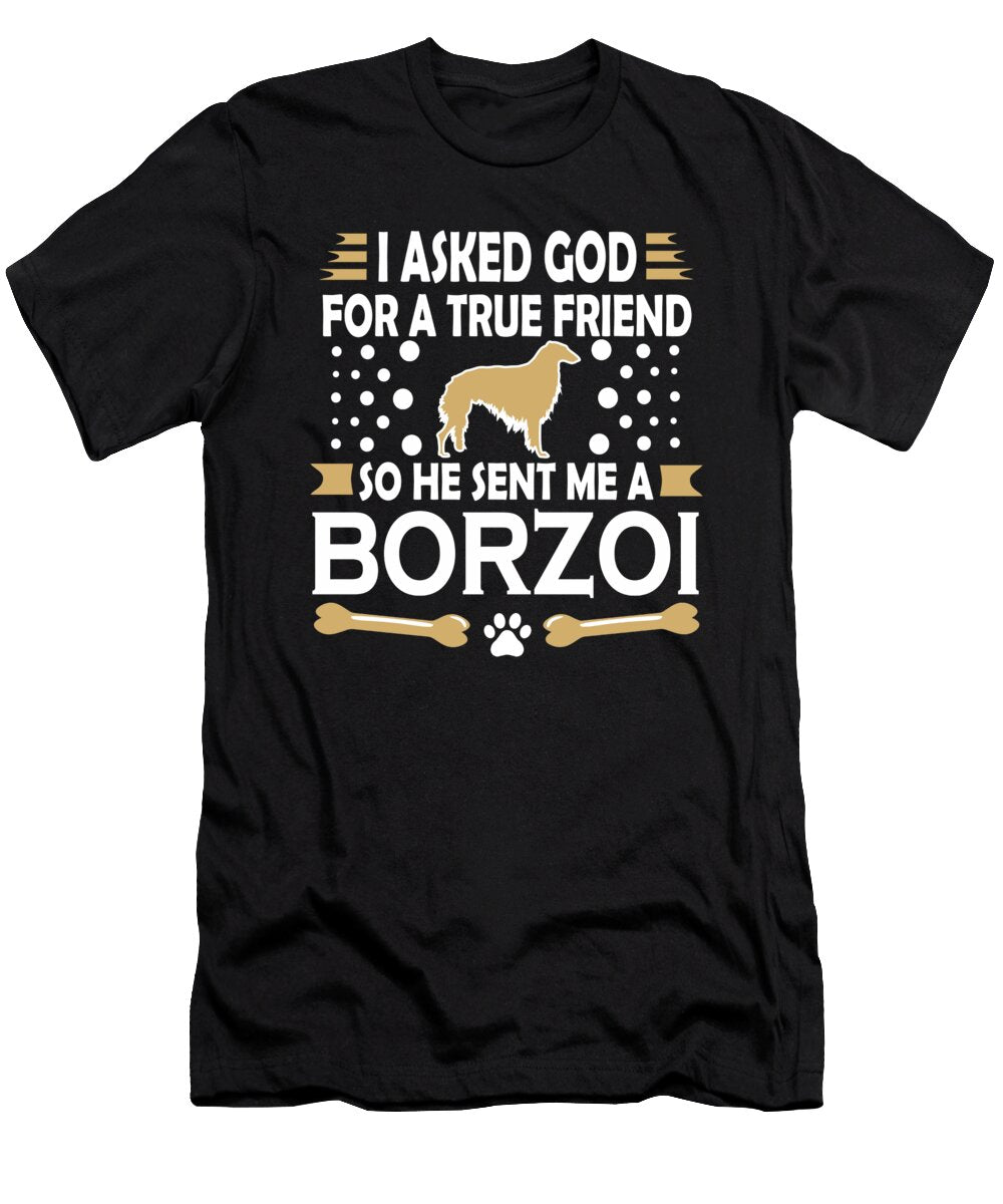 Borzoi Dog Lovers True Friend Dusan Vrdelja T-Shirt
