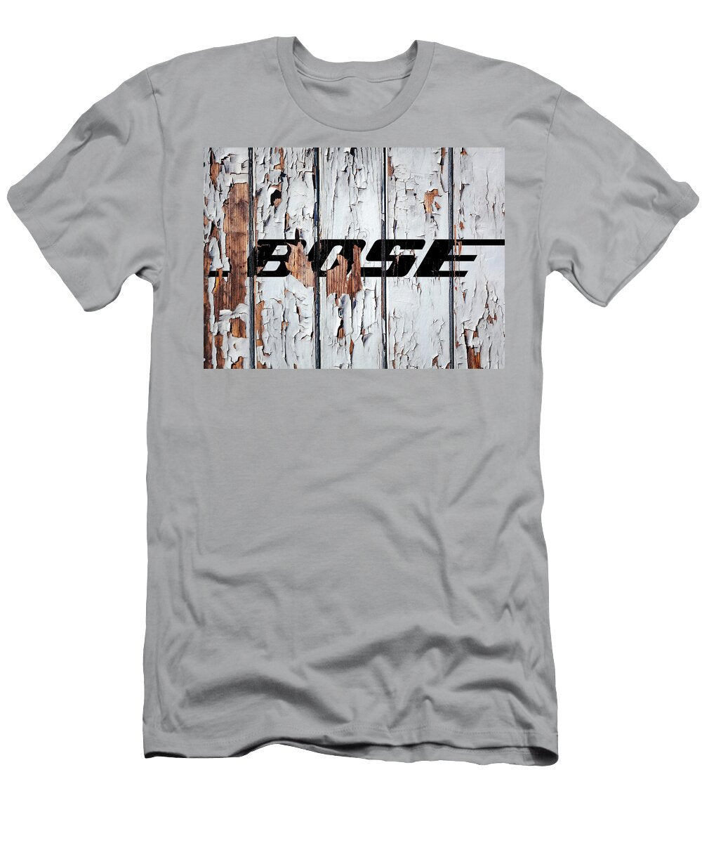 Bose Vintage Logo on Peeling Paint Wood Wall Design Turnpike T-Shirt