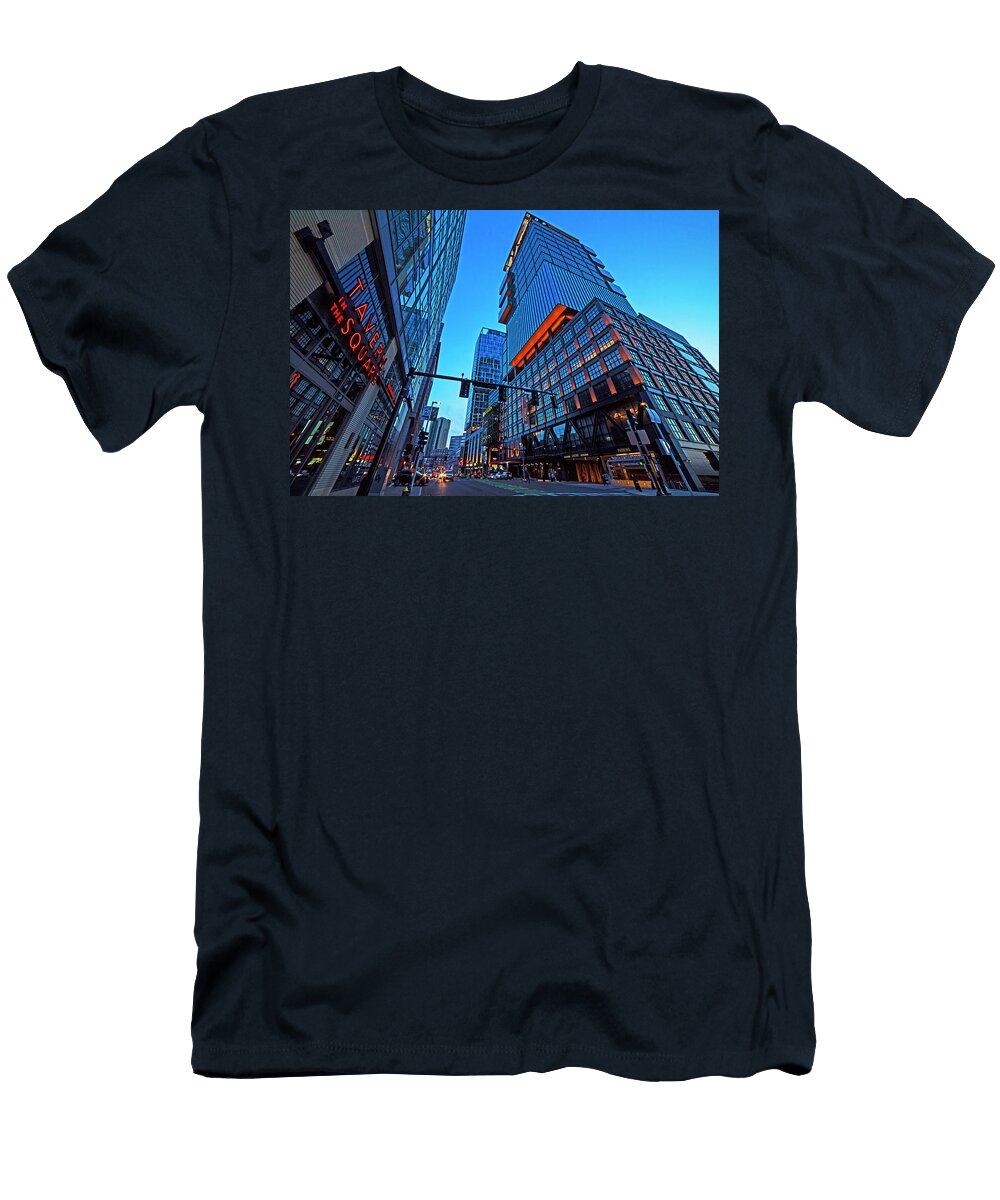 Boston Mass Causeway Street At Dusk Td Garden Tavern in the Square Toby Mcguire T-Shirt