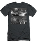 Boston Sports Greatness the Prudential Lit Up for the Red Sox Patriots Celtics and Bruins Bw Toby Mcguire T-Shirt