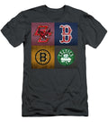 Boston Sports License Plate Art Collage Bc Red Sox Bruins and Celtics Design Turnpike T-Shirt