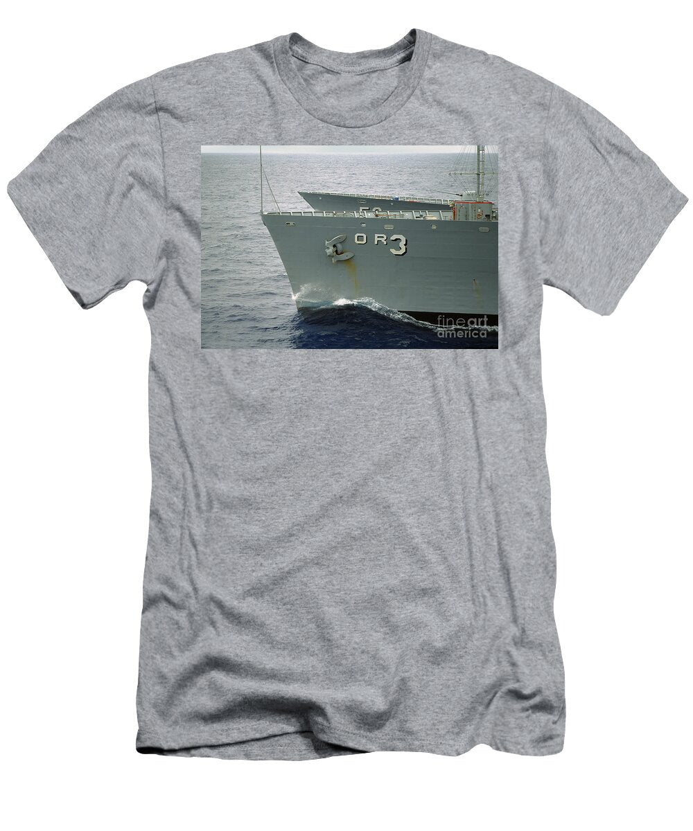 Bow of Uss Kansas City Aor 3 Wichita Class Replenishment Oil Wernher Krutein T-Shirt
