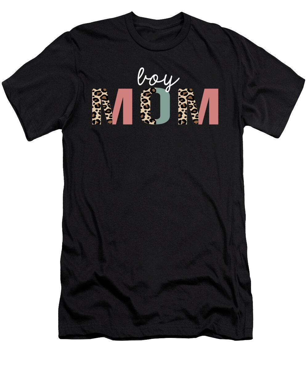 Boy Mom Leopard Print Funny Appreciation Jensen Cena T-Shirt