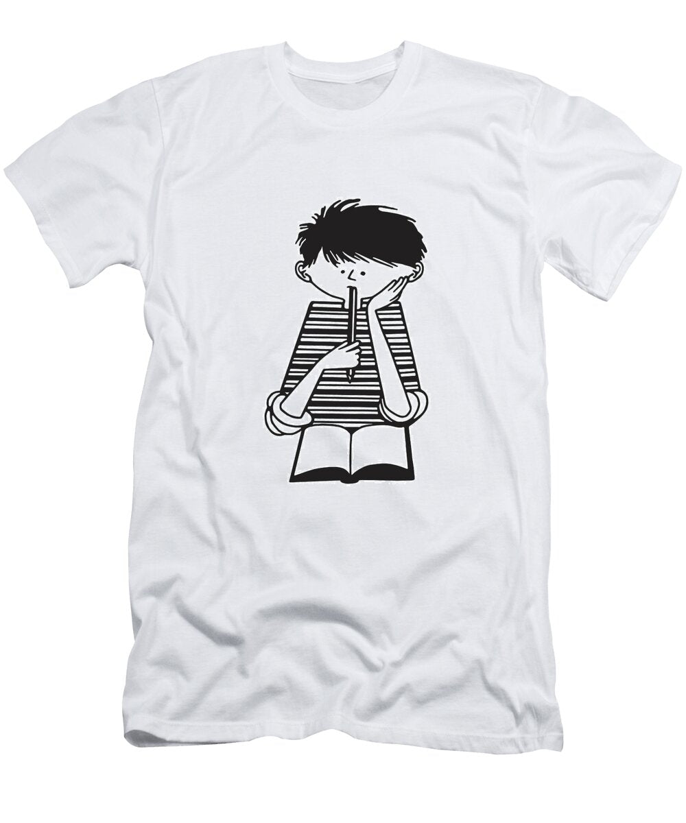 Boy Studying Csa Images T-Shirt