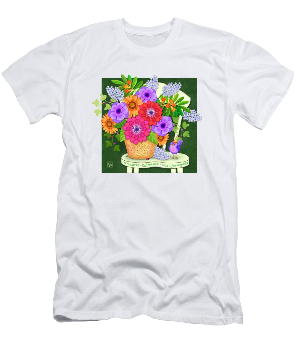 Bright Side the Flowers of Faith Valerie Drake Lesiak T-Shirt