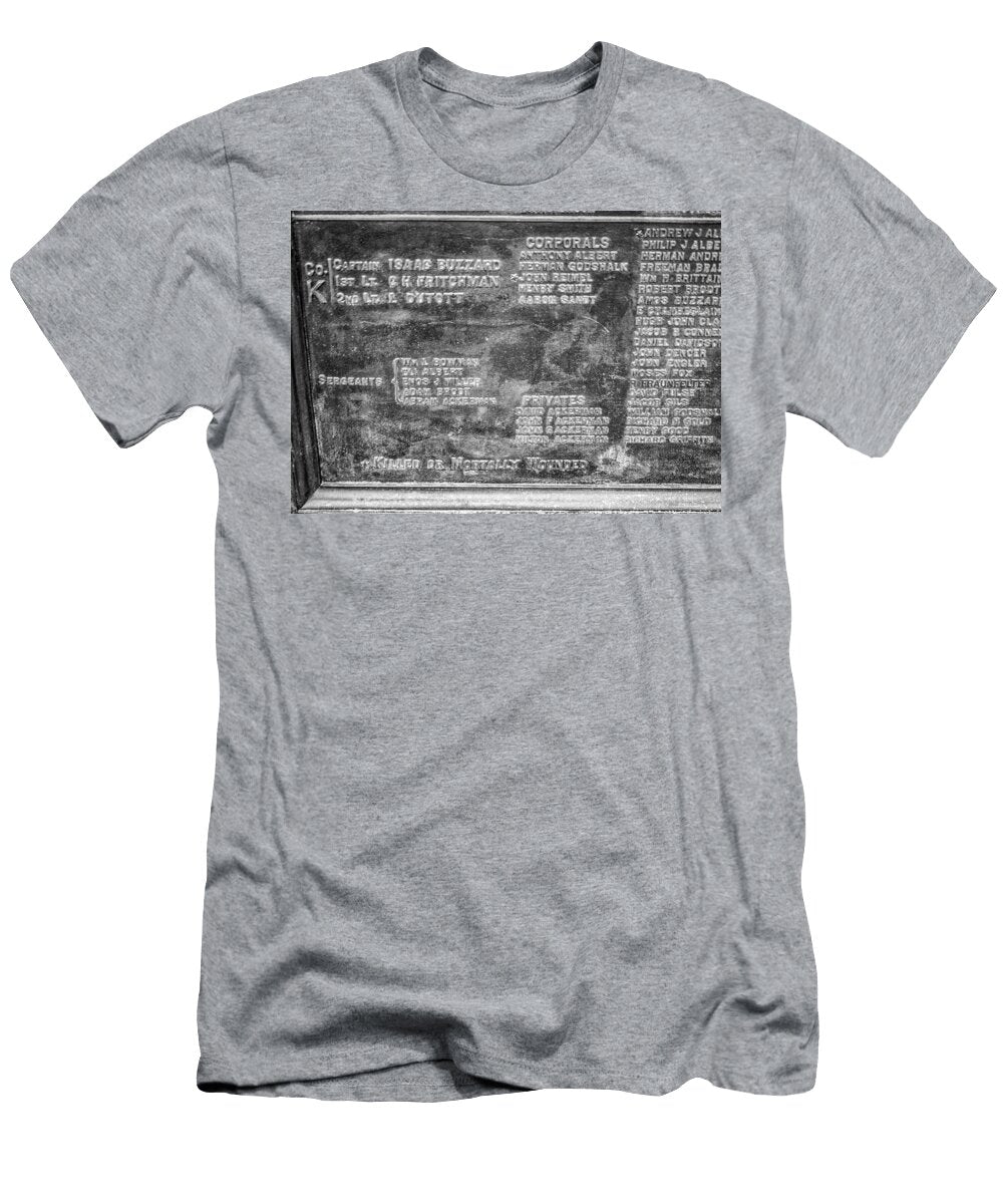 Bronze Plaque on the Pennsylvania Monument William E Rogers T-Shirt