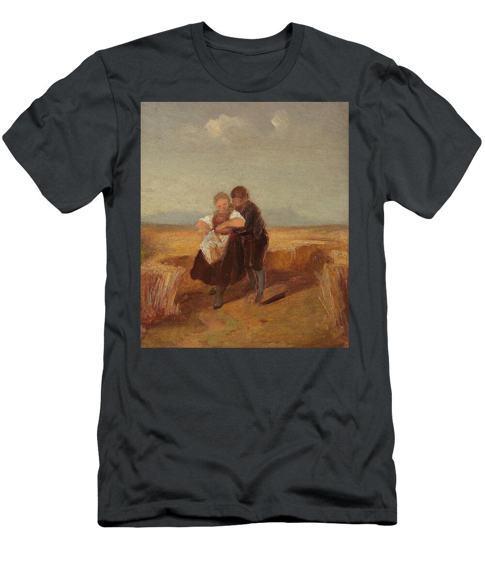 Bub Und Madchen Im Kornfeld Art Carl Spitzweg German T-Shirt