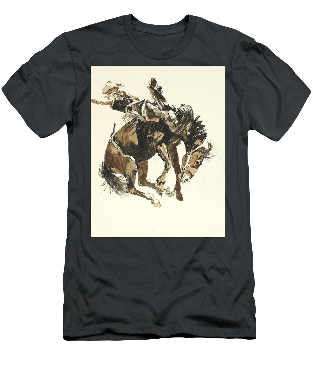 Bucking Horse Facing Right Don Langeneckert T-Shirt