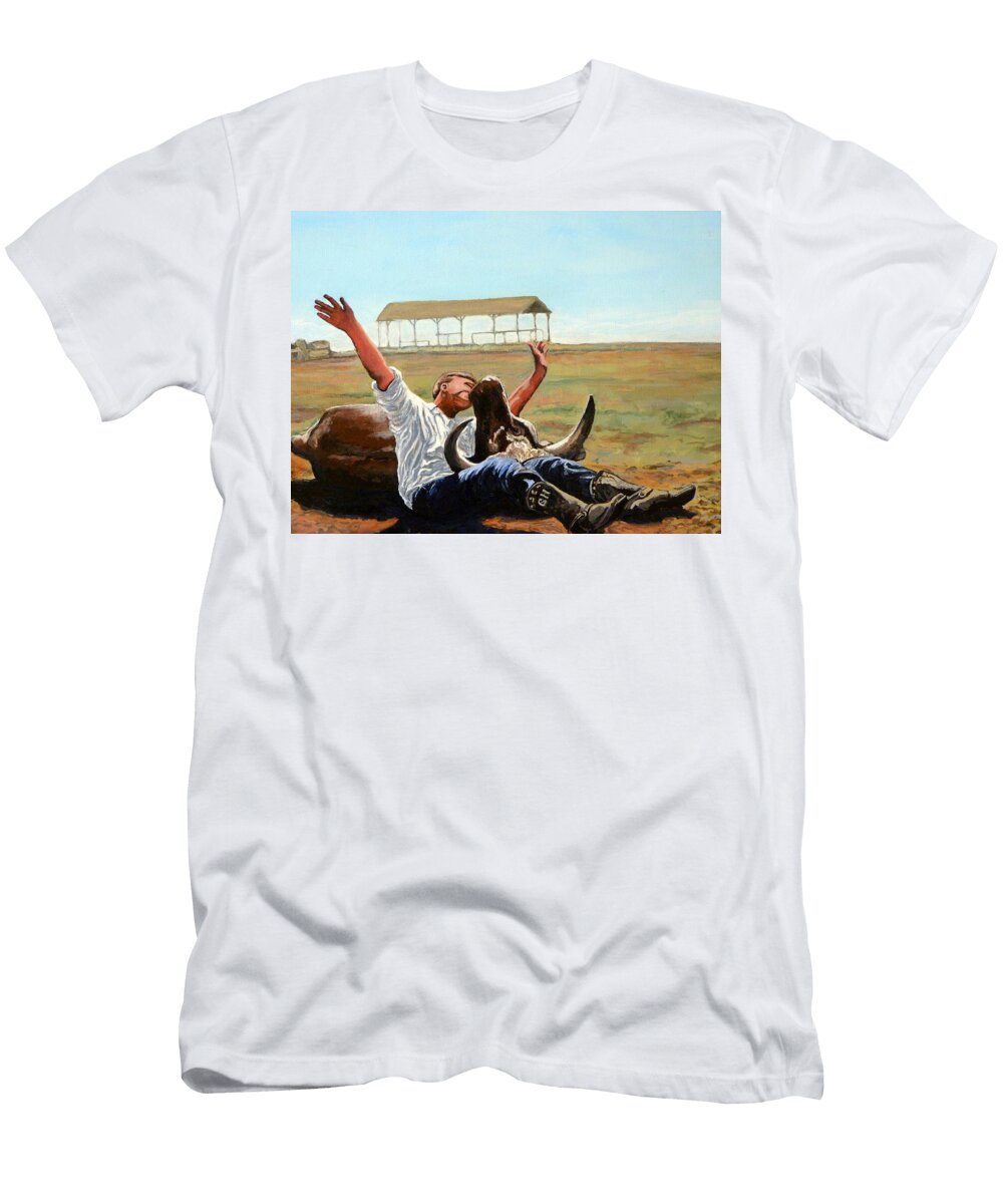 Bucky Gets the Bull Tom Roderick T-Shirt