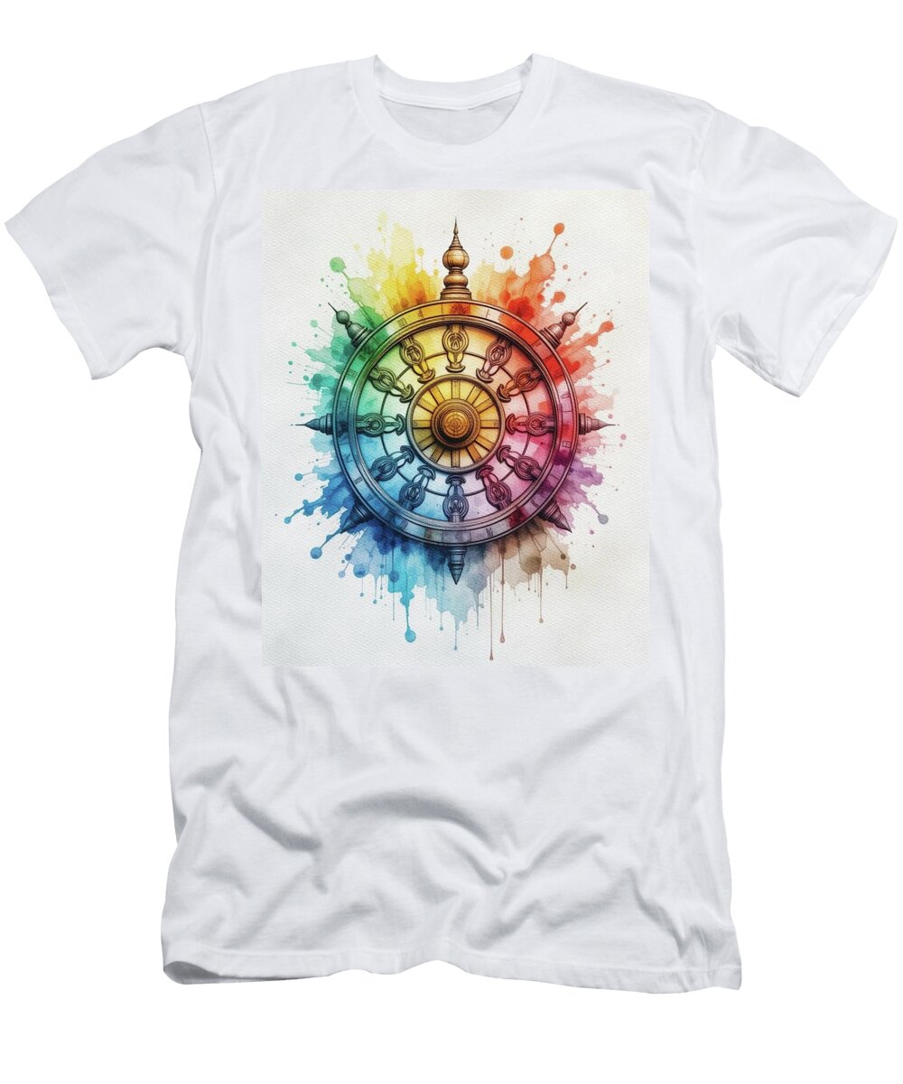 Buddhist Dharma Wheel Esoterica Art Agency T-Shirt
