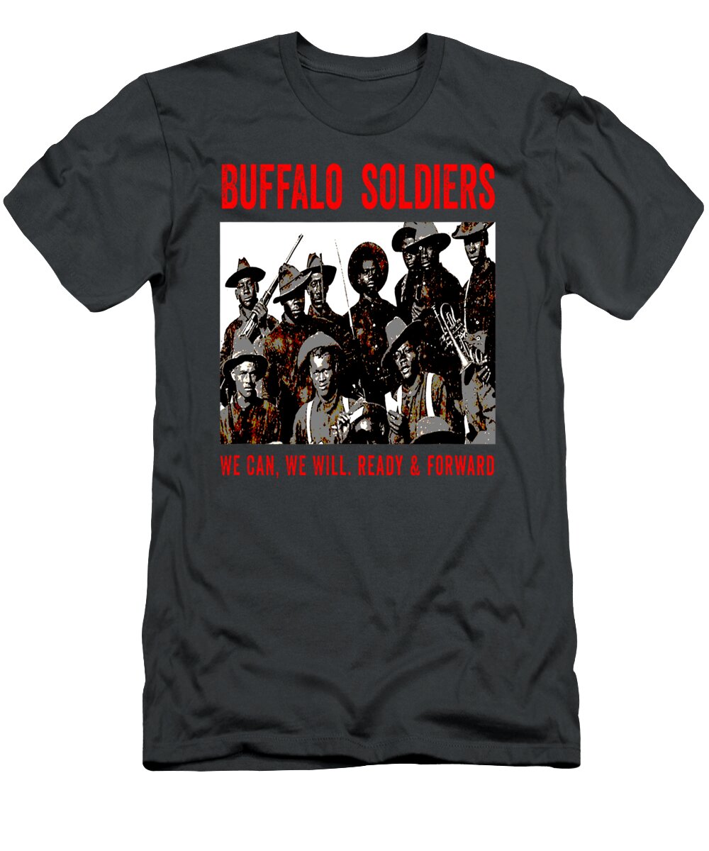 Buffalo Soldiers 9th and 10th Cavalry African American Heros Jip Rumais T-Shirt