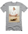 Burning with Yellow Flame Palo Santo Wood Stick on a Metal Tray Dorin Puha T-Shirt
