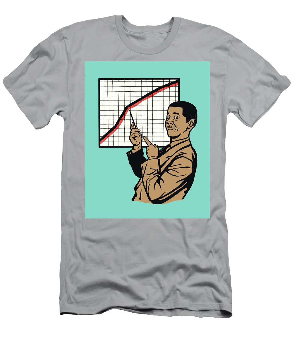 Businessman Pointing to a Graph Csa Images T-Shirt
