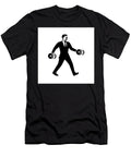Businessman Power Walking Holding Dumbbell Aloysius Patrimonio T-Shirt