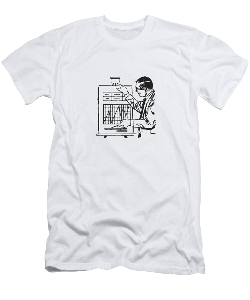 Businessman Studying Chart with Growth Csa Images T-Shirt