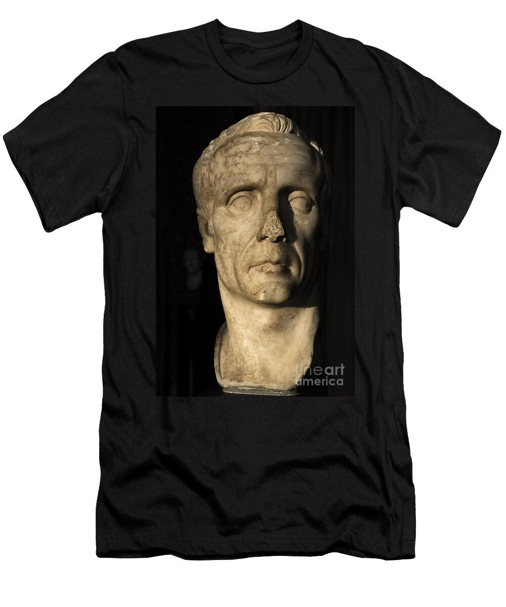 Bust Identified By Some As Julius Caesar 102 100 44 Bc Others As Dictator Sulla 138 78 Bc Perhaps an Unknown Roman Republican Era 1st Century Ad Marble Unknown Artist T-Shirt
