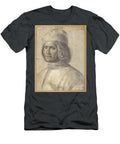 Bust Length Portrait of a Bearded Man in a Cap Holding a Book Against His Chest Lateto Early Black Chalk with Touches of Red on Paper Venetian School T-Shirt
