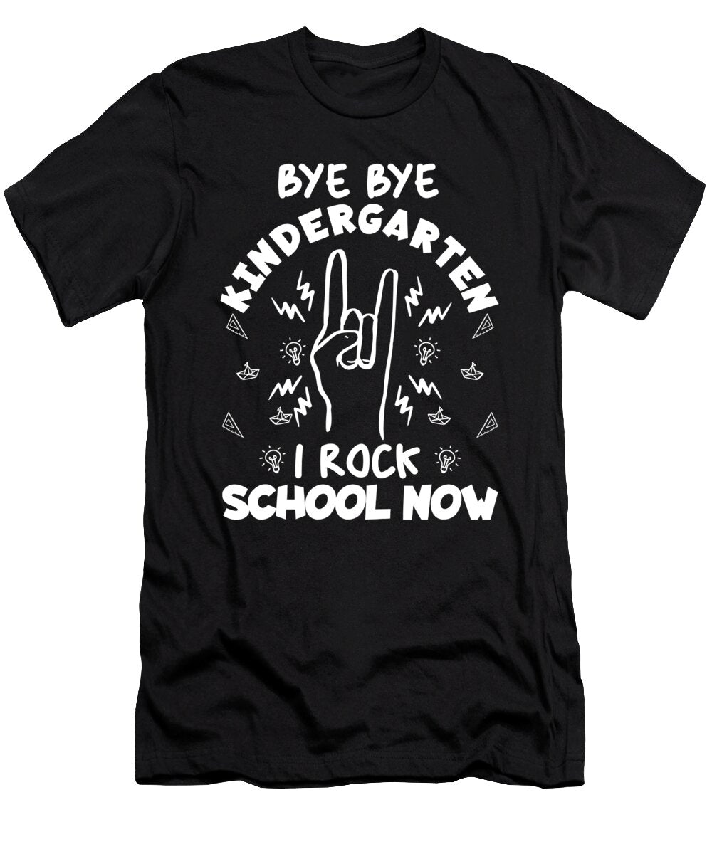 Bye Bye Kindergarten Back to School Kids Rock Kids Florian Dold Art T-Shirt