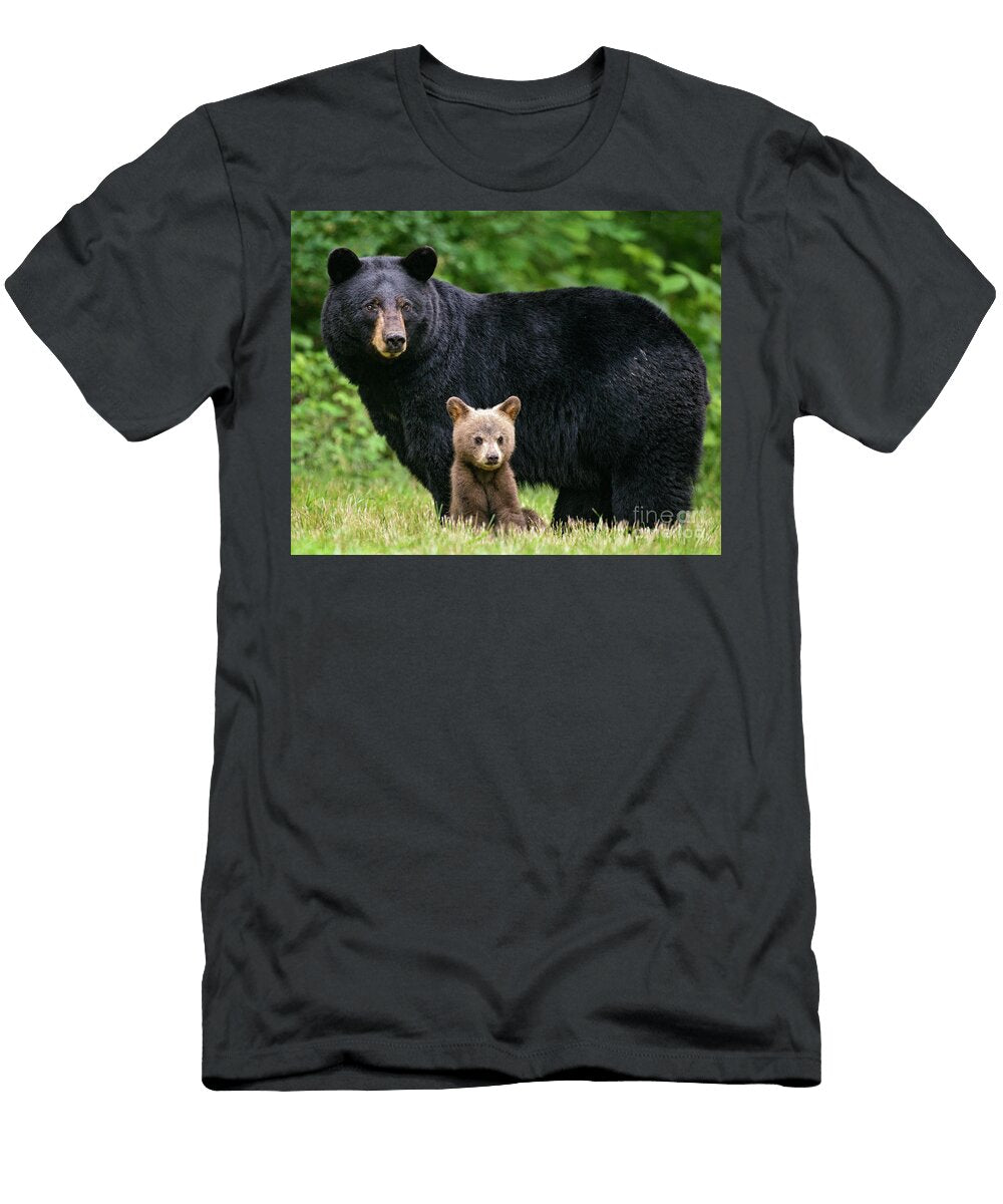 Calendar Black Bear and Cub Timothy Flanigan T-Shirt