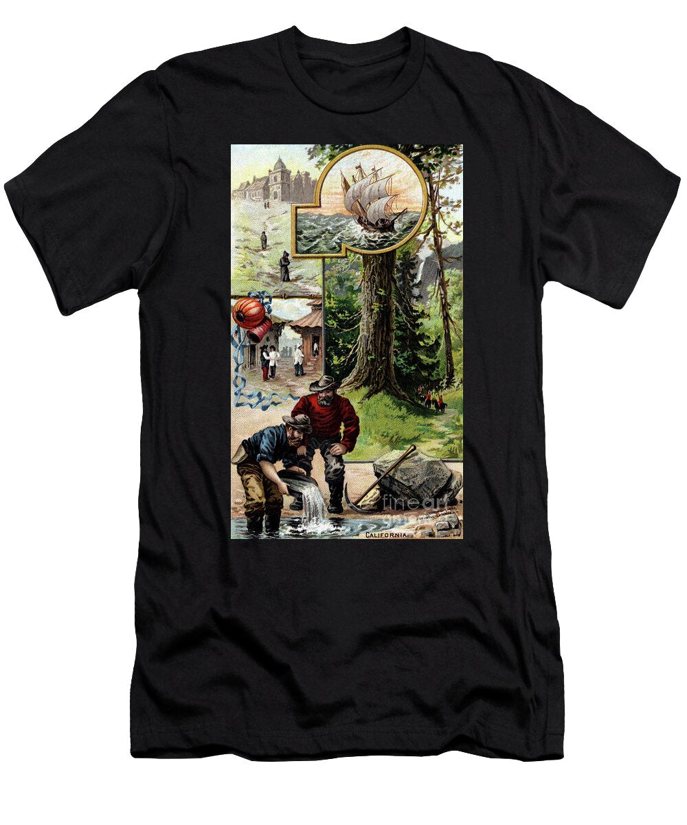 California Printed By the Donaldson Brothers Nycirca 1892 American School T-Shirt