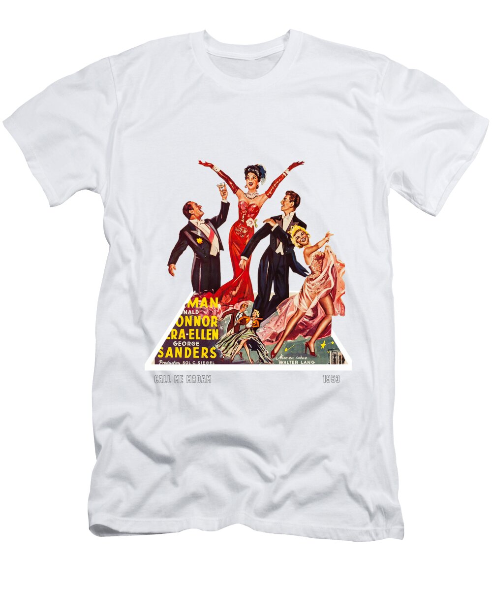 Call Me Madam 1953 3d Movie Poster Stars on Art T-Shirt