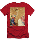 Calvary with a Carthusian Monk 1389 95 Oil on Panel Jean De Beaumetz T-Shirt