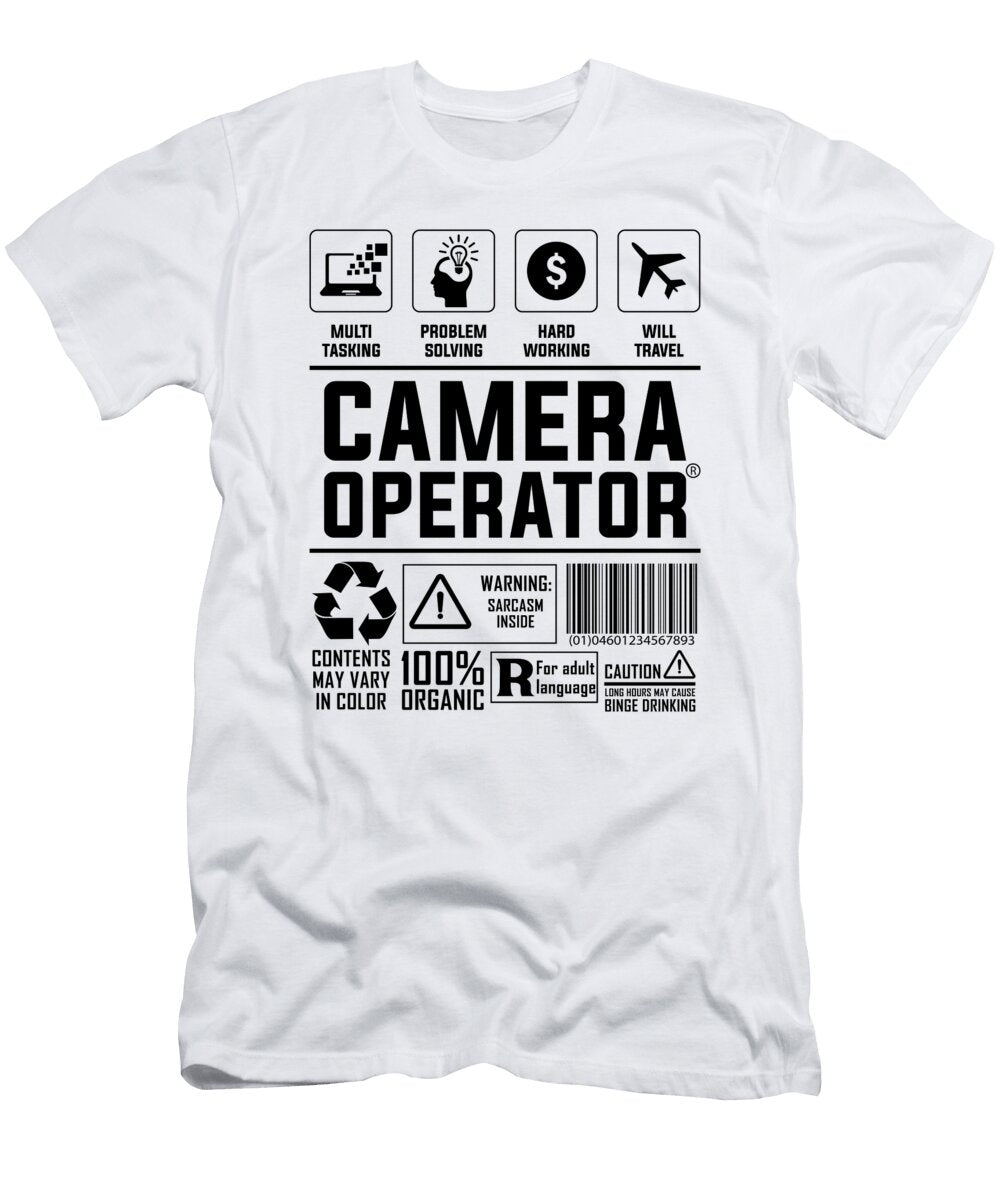 Camera Operator Loves Movie Maker Camera Operator Tshirtconcepts Marvin Poppe T-Shirt